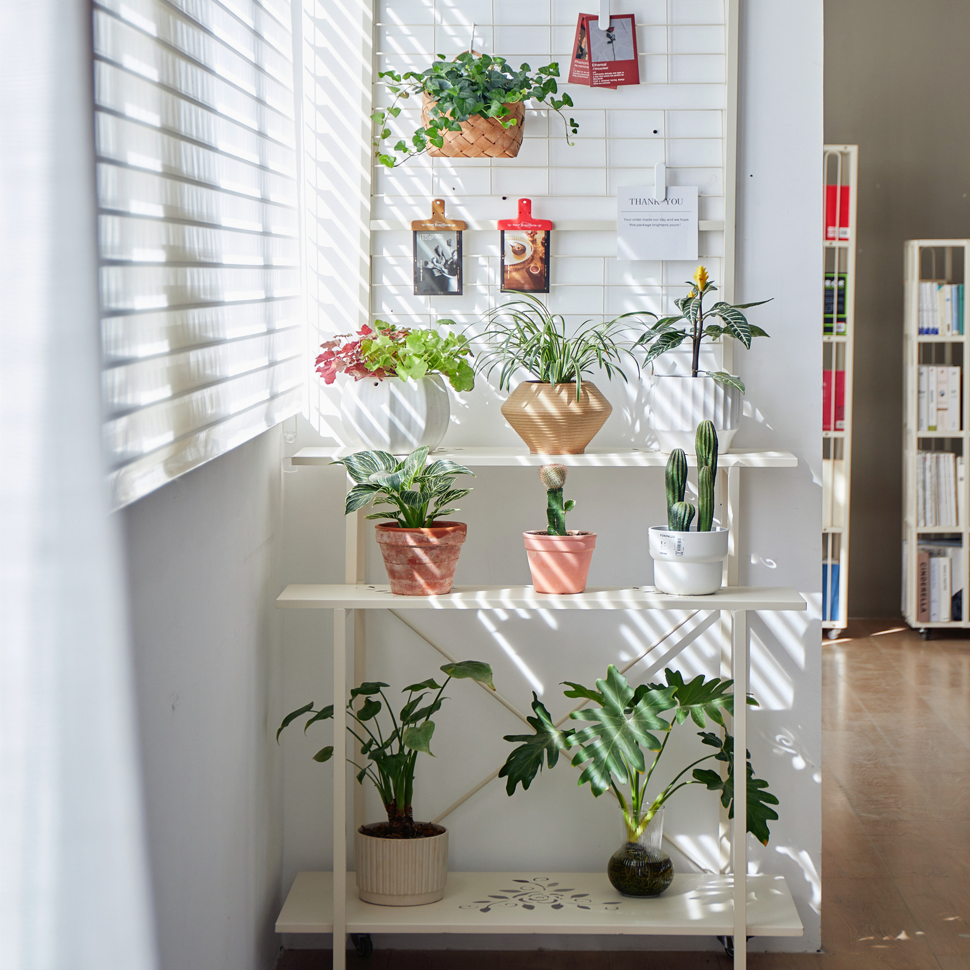 阳台可移动花架 带轮多层落地式室内户外阶梯置物架铁艺花盆架子,淘宝优惠券,粉丝福利购,淘宝优惠卷