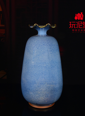 河南禹州艺术馆和气生财钧瓷花瓶