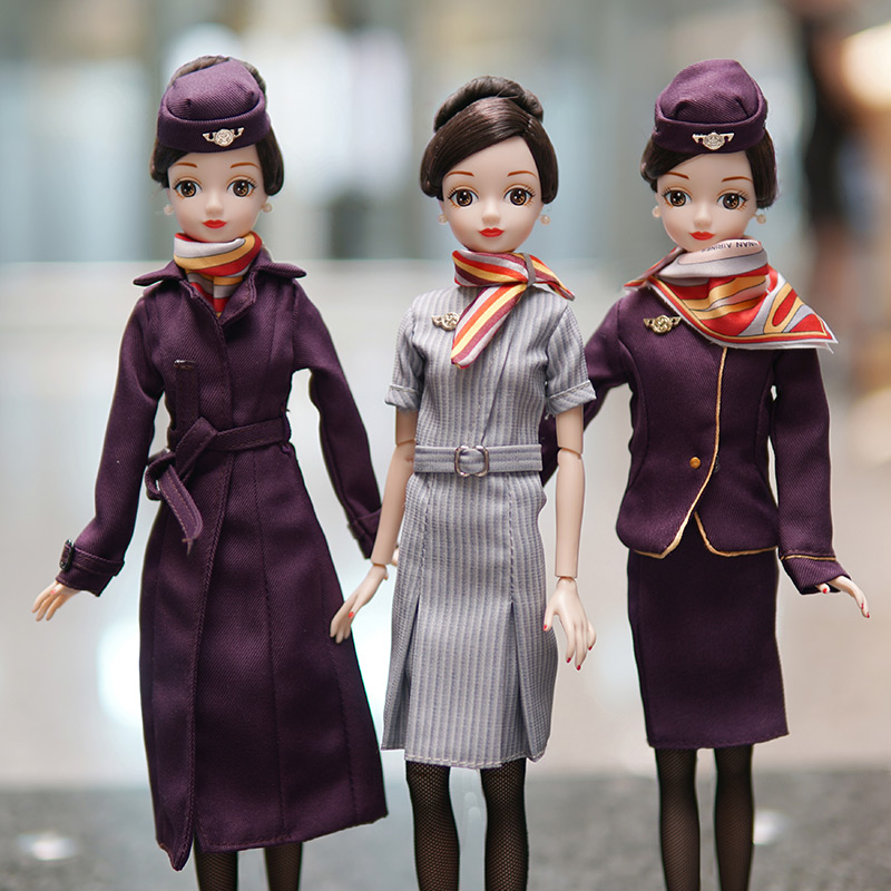 可儿x海南航空空姐制服娃娃高端定制玩具礼品精美礼物换装娃娃-图1