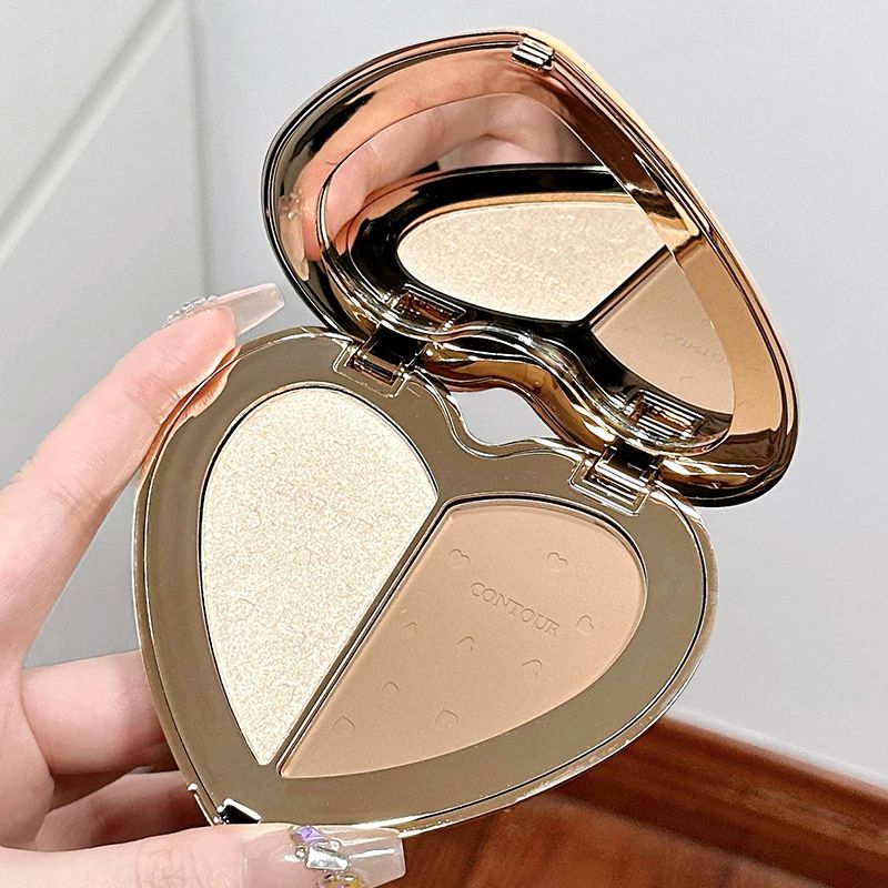 幻影小熊高光修容盘高光修容一体盘哑光高光提亮自然立体鼻影少女 - 图0