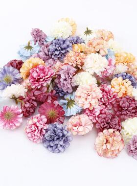 diy仿真花手作花环材料 绣球花头花朵 绢花假花 汉服头饰发饰配件