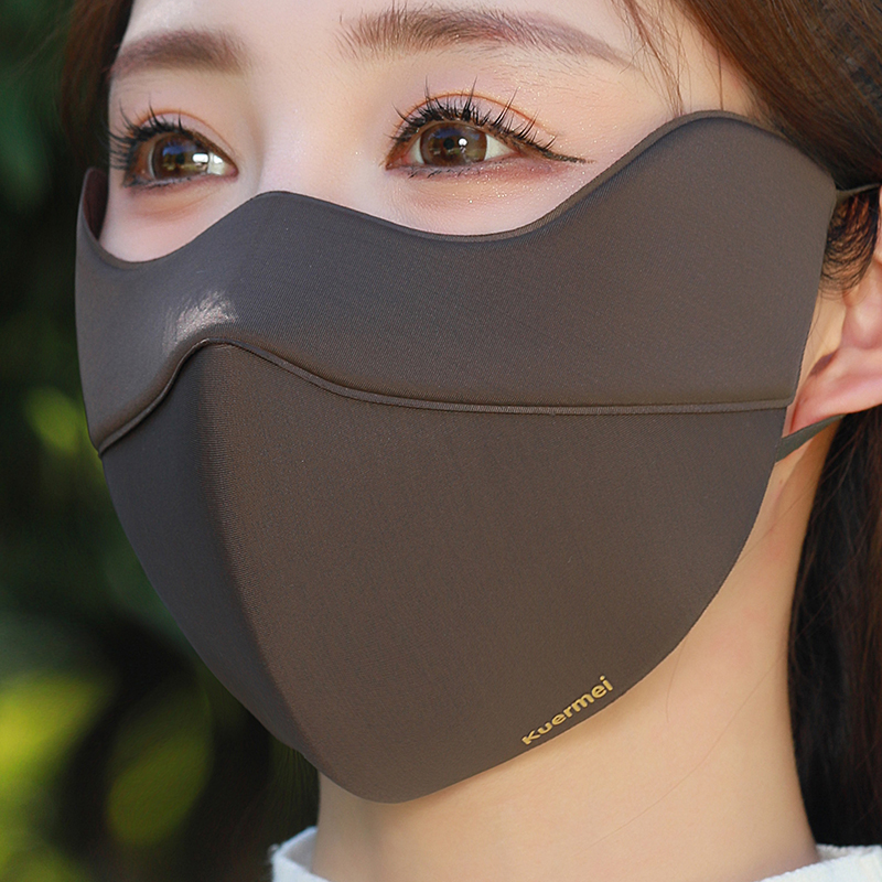 保暖口罩女高颜值2025秋冬防风防寒透气护眼角显脸防晒小黑色面罩 - 图1