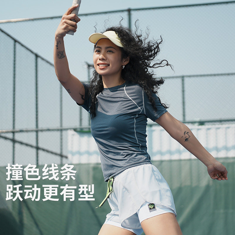 FIZZCOCO夏季马拉松短袖运动上衣女健身训练服跑步t恤半袖速干衣,淘宝优惠券,粉丝福利购,淘宝优惠卷