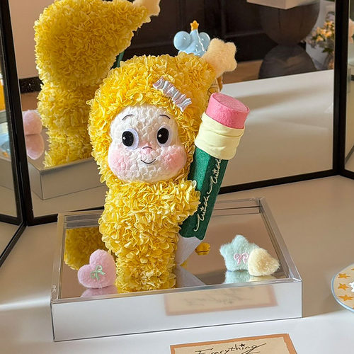 星宝永生花真花礼盒生日礼物花束亚克力摆件送女生表白七夕节日礼 - 图1