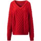 Star Mountain Bag Retro Flame Red Sweater Lazy Wind Thick Needle Sexy V-neck Pullover Loose Wool Knit