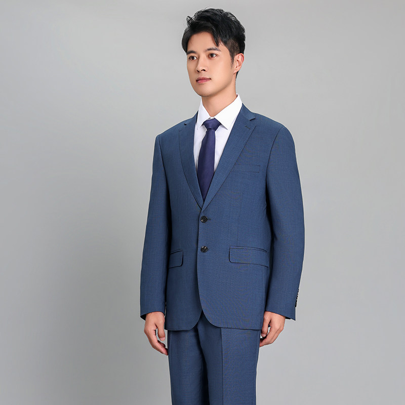 沃尔沃4S店新款西装职业男士正装蓝灰色修身西服工作服销售男工装,淘宝优惠券,粉丝福利购,淘宝优惠卷