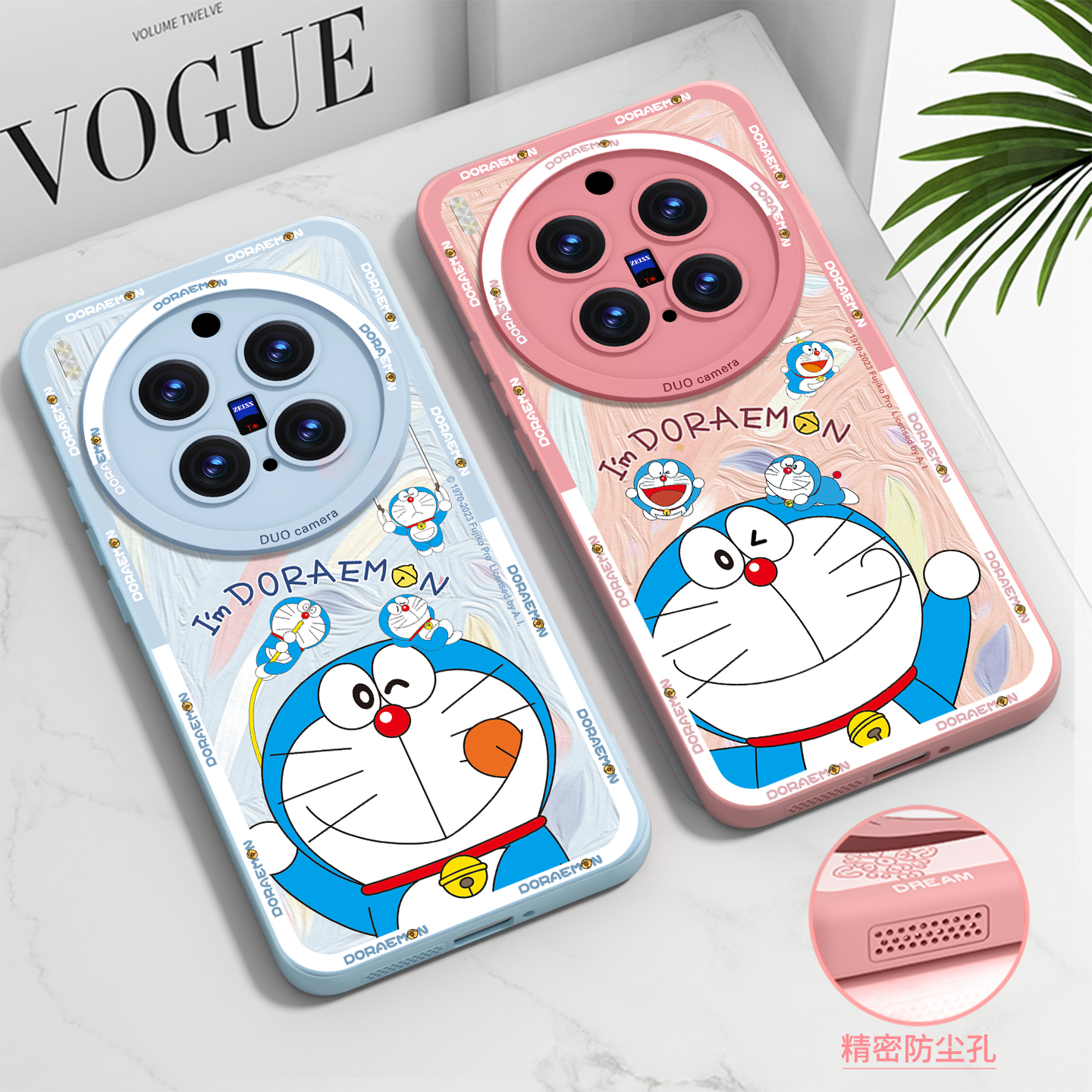 哆啦A梦适用vivox300pro手机壳新款x300保护套x200promini叮当猫x200s全包防摔ultra液态硅胶x100高级感外壳 - 图2