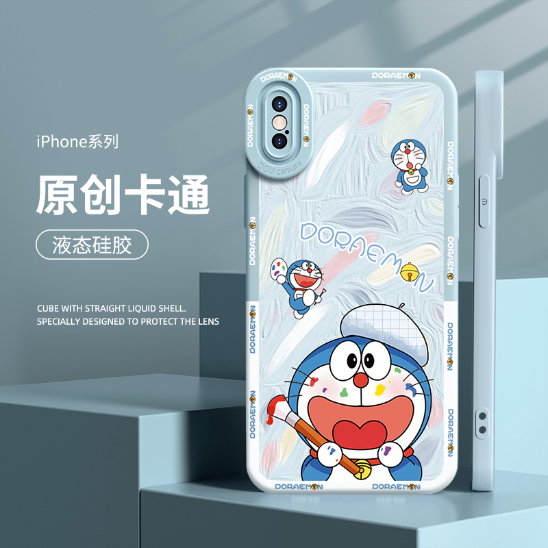 适用苹果x手机壳xr液态硅胶xsxmax可爱2022新款xs女iPhonex专用10全包iPhonexr防摔r高端xmax人max设计感s套 - 图1