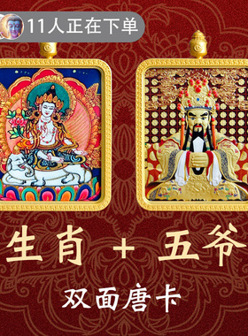 普陀山生肖唐卡菩萨普贤本命年景区平安龙吊双面守护神招财五爷