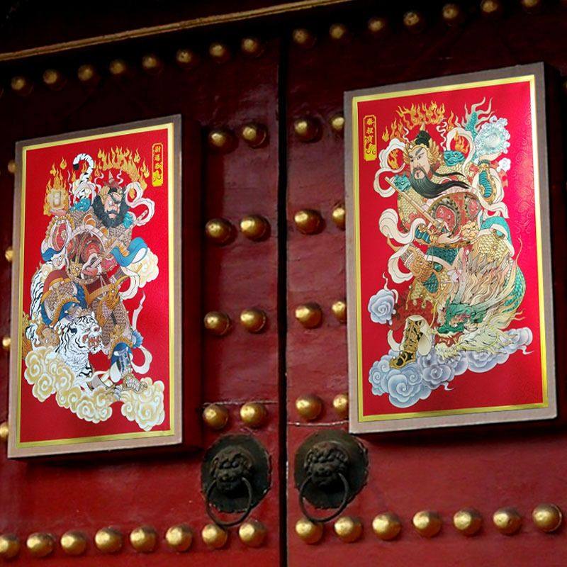 普陀山2026金箔门神门贴秦叔宝尉迟恭浮雕不怕水撕不破新年春节,淘宝优惠券,粉丝福利购,淘宝优惠卷