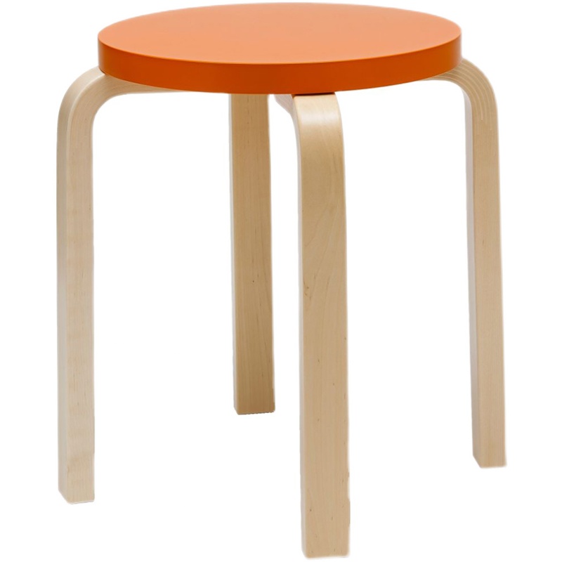 芬兰Artek Aalto Stool E60四脚凳北欧风极简现代实木餐厅桌椅-图3