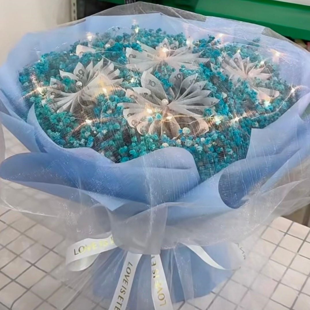 diy网红有钱花自制礼物干花满天星钱花束红包材料包女百元钞票,淘宝优惠券,粉丝福利购,淘宝优惠卷