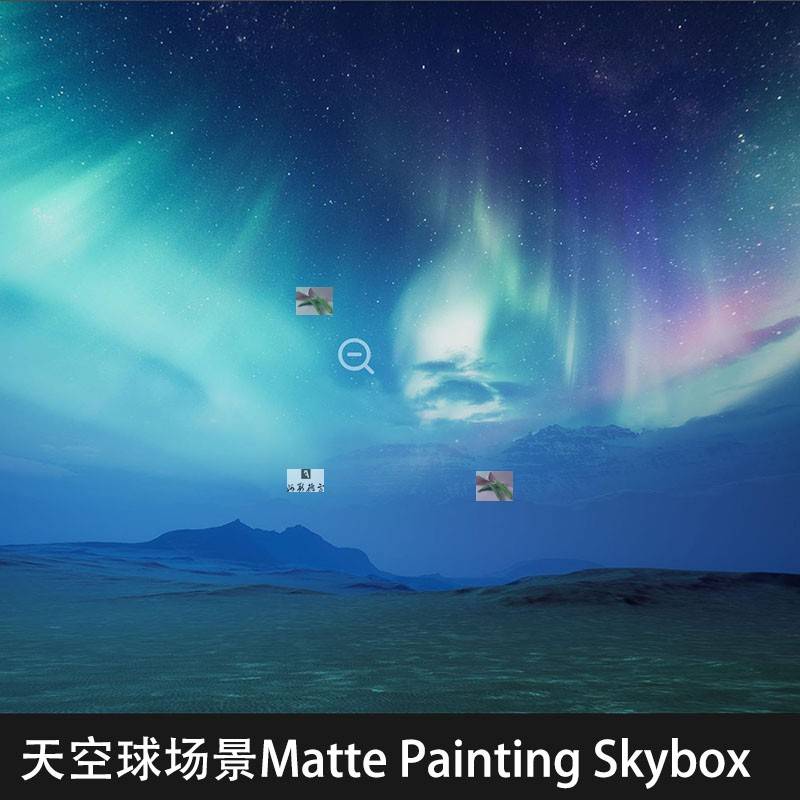 UE4/UE5天空球体积云场景带环境灯光Matte Painting Skybox Pack-图1