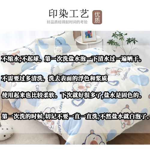 2025新款卡通被套单件纯100%透气被罩被套单人双人学生宿舍春夏款 - 图1