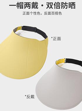 2026新款无痕防晒帽双面戴空顶帽