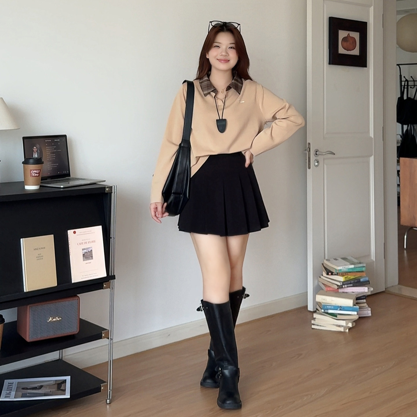 微胖的喵喵大码女装胖mm秋季新款穿搭遮肉显瘦设计感针织上衣3305,淘宝优惠券,粉丝福利购,淘宝优惠卷