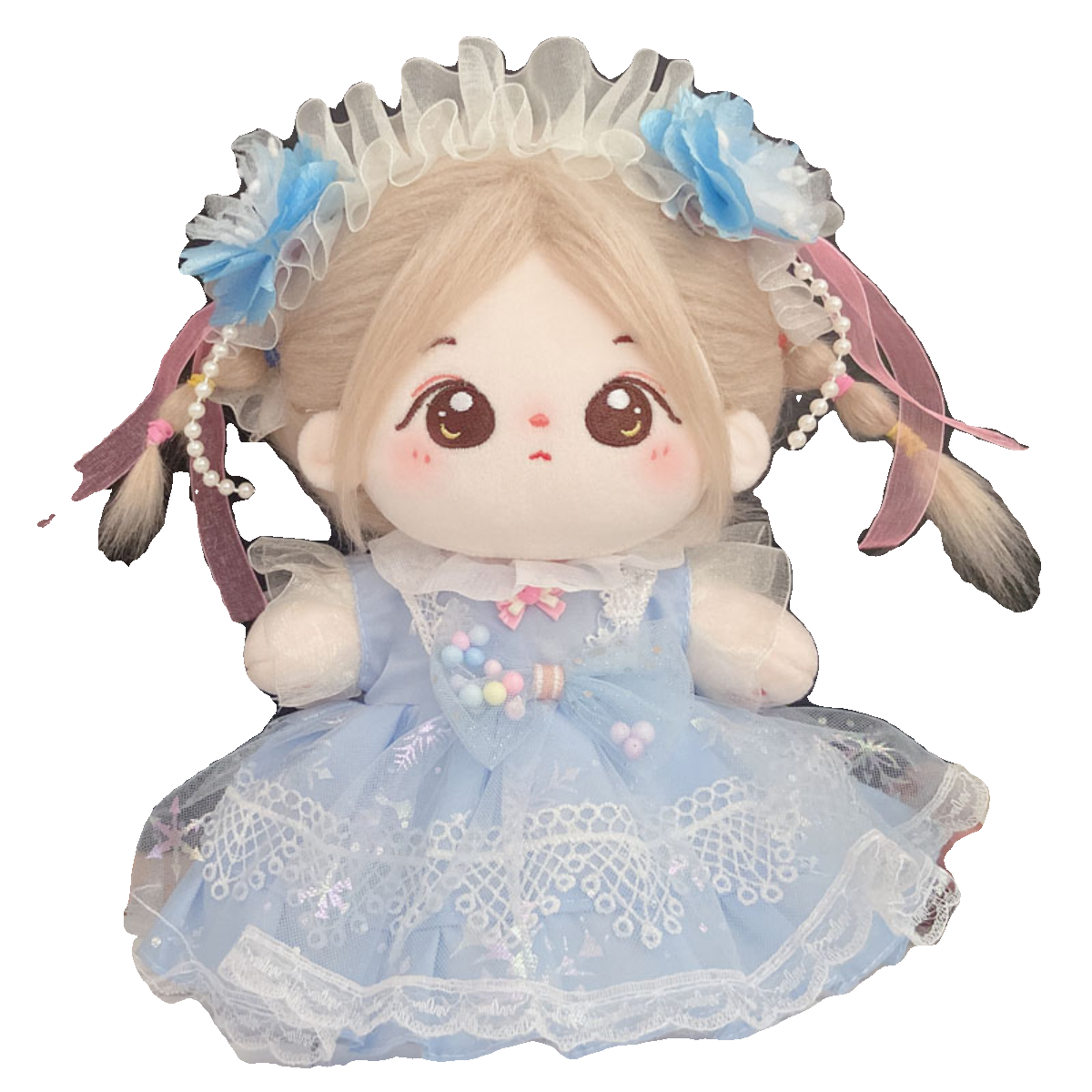 现货娃衣20cm厘米棉花娃娃连衣裙公主裙碎花裙子玩偶公仔换装衣服 - 图3