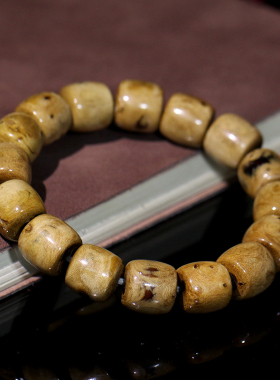 梵间星辰 保真天然海柳手串男女款正品原色单圈桶珠老料血柳文玩