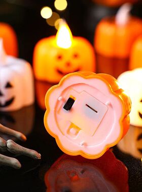 LED Candle Light para Halloween Party, Spider Pumpkin Lamp,