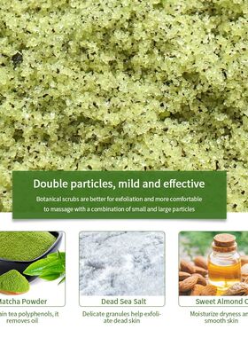 Matcha Green Tea Scrub Body Exfoliating Skin Brighten Improv