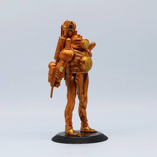 17cm Skibidi Toilet Anime Figure Gold Titan Clock Man Action - 图1
