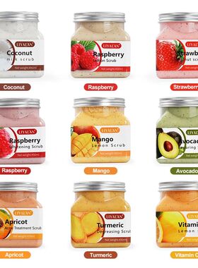 Fruit Sea Salt Body Scrub Skin Smooth Softens Cuticles Moist