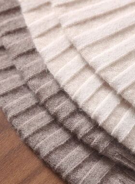 100% Pure Wool Stripe Elastic Knee Brace Winter Warm Thermal