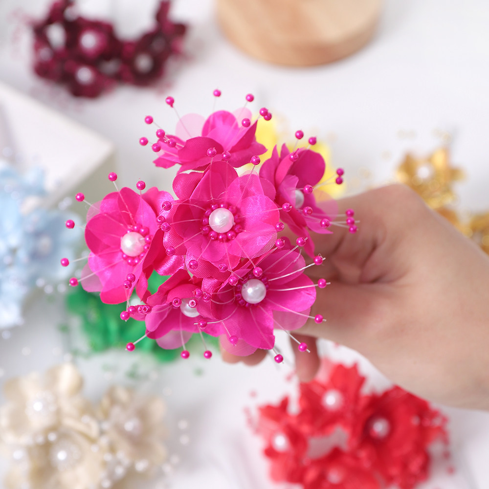 仿真珠子花迷你花束假花DIY手工材料配件新娘头饰花环 婚庆装饰,淘宝优惠券,粉丝福利购,淘宝优惠卷