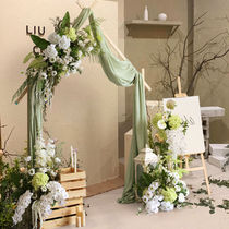 Freshener Ensemble Floral Arrangement Wedding Car Exhibition Greet the Penn Water Floor Flower Flowers Piling Up Flowers White Green Flower Platoon Point Flowers