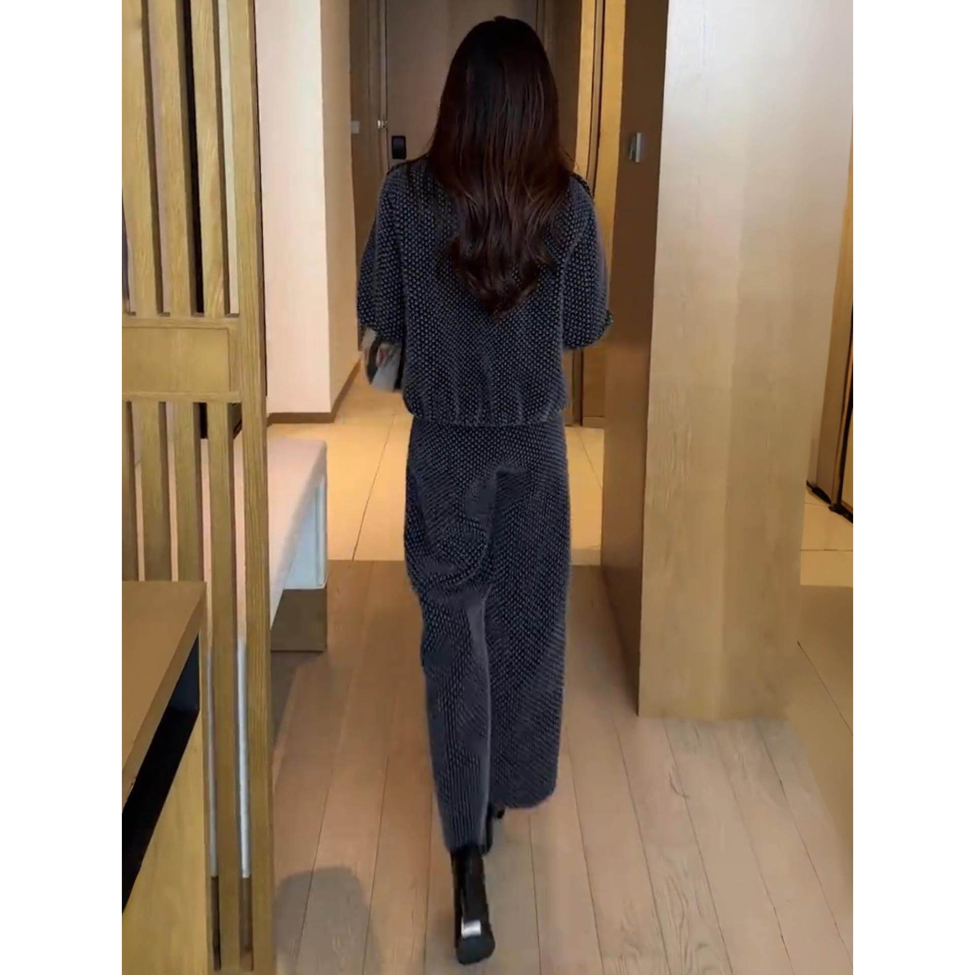 MONLOUVE时尚气质套装女冬季新款洋气千鸟格西装上衣阔腿裤休闲保,淘宝优惠券,粉丝福利购,淘宝优惠卷