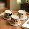 Fireside tea making accessories teapot cup base heating stove Jingdezhen hand-painted flower candle tea warmer stove