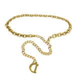 Цепочка с буквами, металлическое платье, украшение для ногтей, ремень, утягивающий пояс на талию, французский стиль, в стиле Шанель