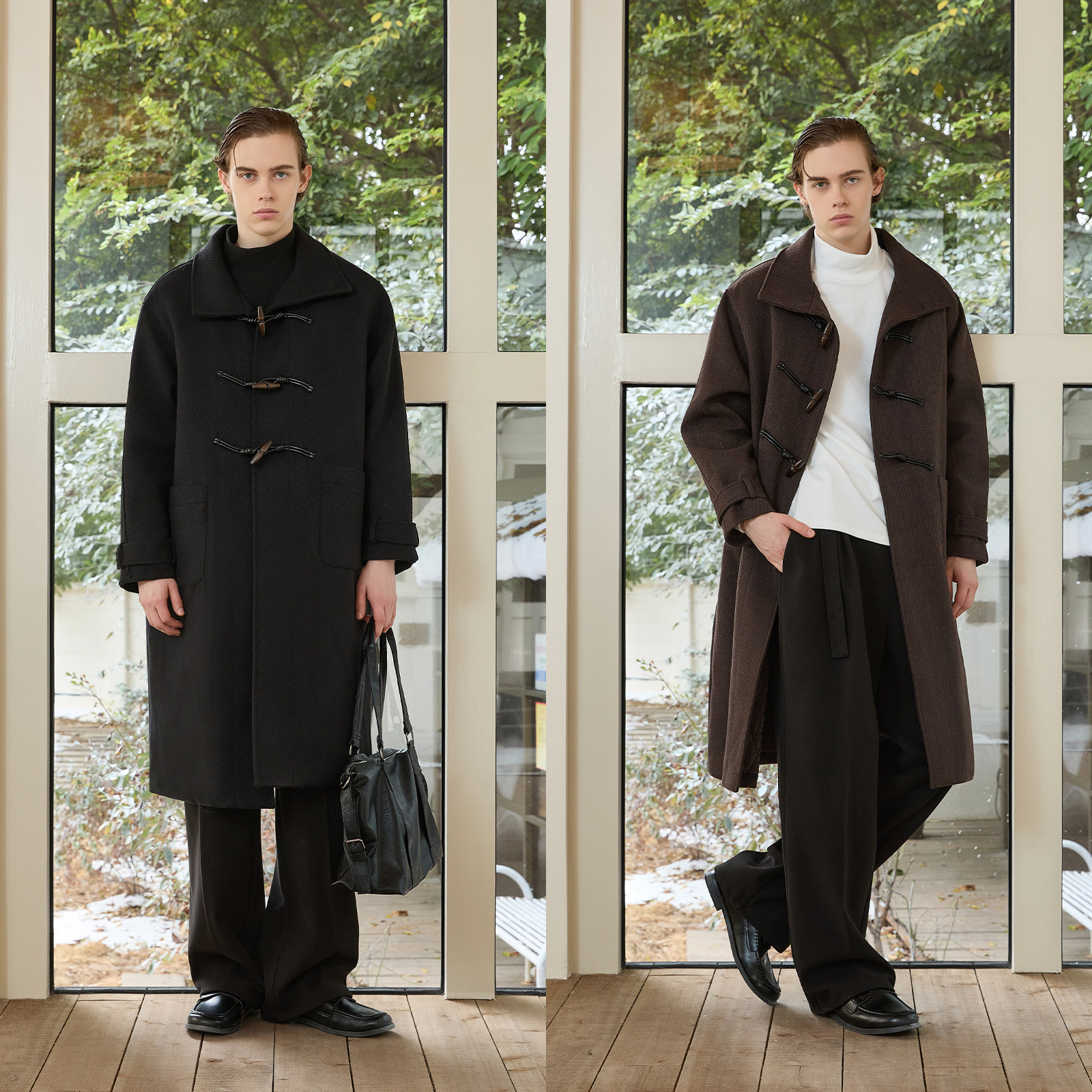 PMET 牛角扣羊毛混纺大衣外套 重磅夹棉立体剪裁落肩版型长款风衣,淘宝优惠券,粉丝福利购,淘宝优惠卷