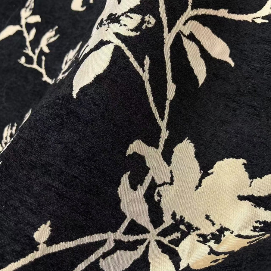 新款新中式布料色织雪尼尔金丝蔷薇花提花面料旗袍马面裙上衣布料,淘宝优惠券,粉丝福利购,淘宝优惠卷