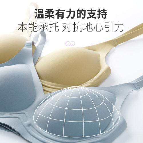纯珂斯尼薄款美背果冻胶内衣女提拉调整型无钢圈性感舒适聚拢文胸 - 图2