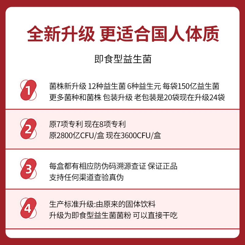 修正修益升益生菌成人儿童益生菌粉补充胃肠道益生元婴幼儿孕妇 - 图0