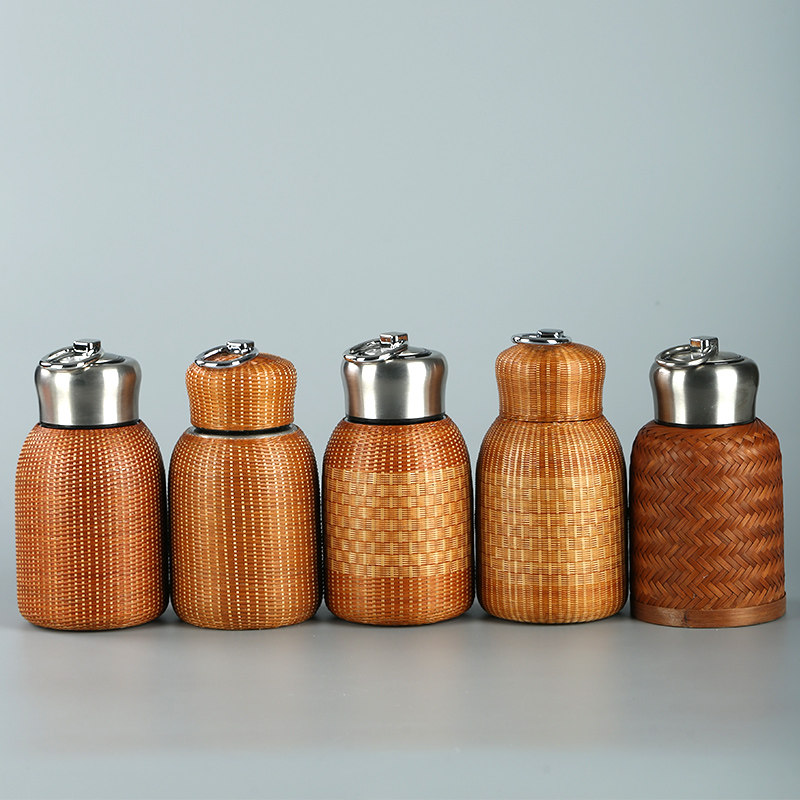 手工竹丝竹编保温杯竹子复古杯老式杯复古水杯焖茶杯竹热水316,淘宝优惠券,粉丝福利购,淘宝优惠卷