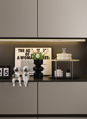 速发入礼玄关收纳托轻摆件家居饰品盘奢餐柜酒柜装饰品乔迁新居户