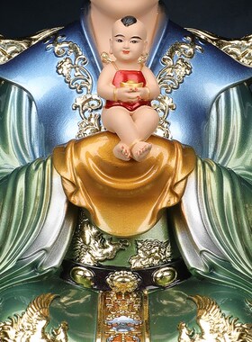 速发娘子娘娘神像树送子孙脂娘碧霞元君奶奶像体供奉家用摆件佛像