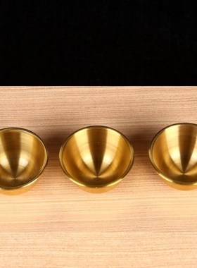 速发杯铜纯铜圣水杯家用佛前观音净水佛供酒杯供茶杯敬杯大小具杯