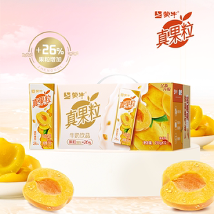 【拍2箱】真果粒牛奶饮品黄桃味250g*24包