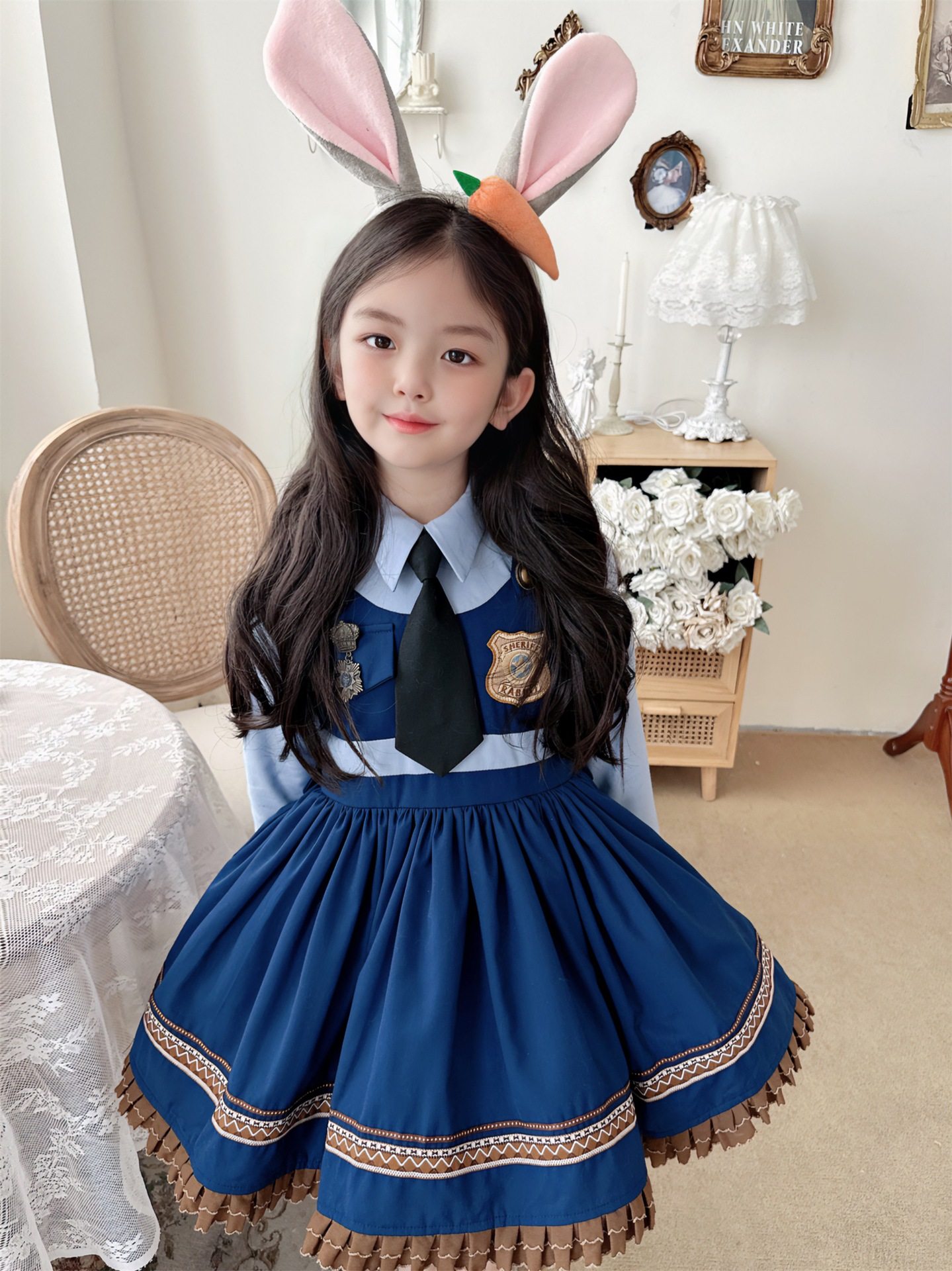迪士尼朱迪兔子警官衣服儿童童装套装cos连衣裙洛丽塔女童公主裙,淘宝优惠券,粉丝福利购,淘宝优惠卷