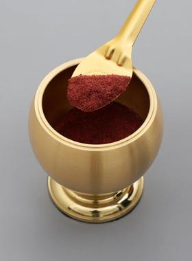 寺庙家香粉盅用佛堂供佛用品现檀香炉香粉盅 道粉罐香檀香粉铜炉