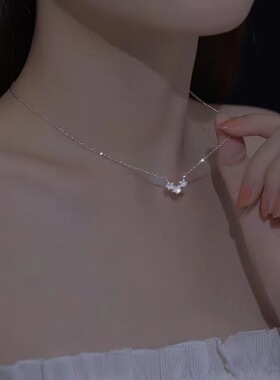 S925纯银星星项链女小众设计感
