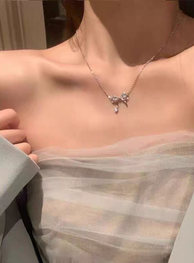 蝴蝶结项链吊坠少女心小清新