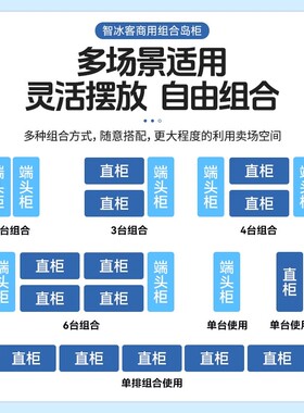 商用大容量无霜展示柜冷藏冷冻