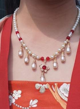 女童古风汉服百搭项链小女孩唐装旗袍项圈纯手工复古仙气汉服配饰