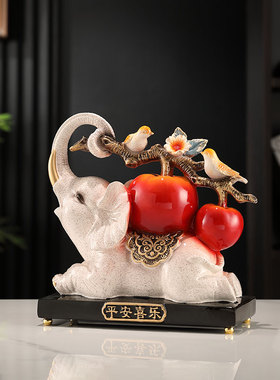 轻奢风大象一对创意家居