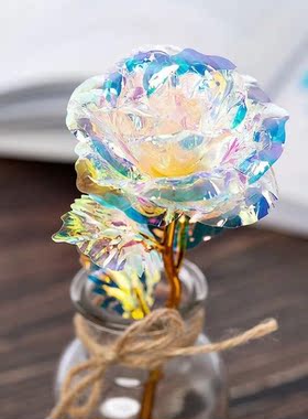 仿真红色玫瑰花单支假花朵干花束lolita高档塑料蓝jk拍照道具装饰
