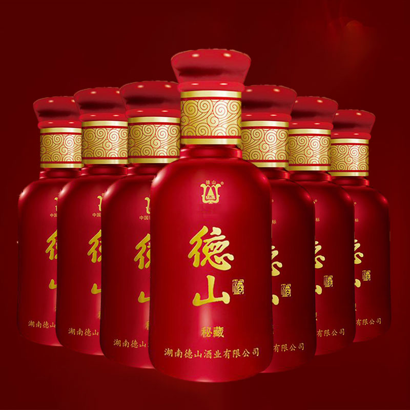 湖南德山酒秘藏德山小秘纯粮食酿造46度浓香型100ml*12小瓶整箱装 - 图1